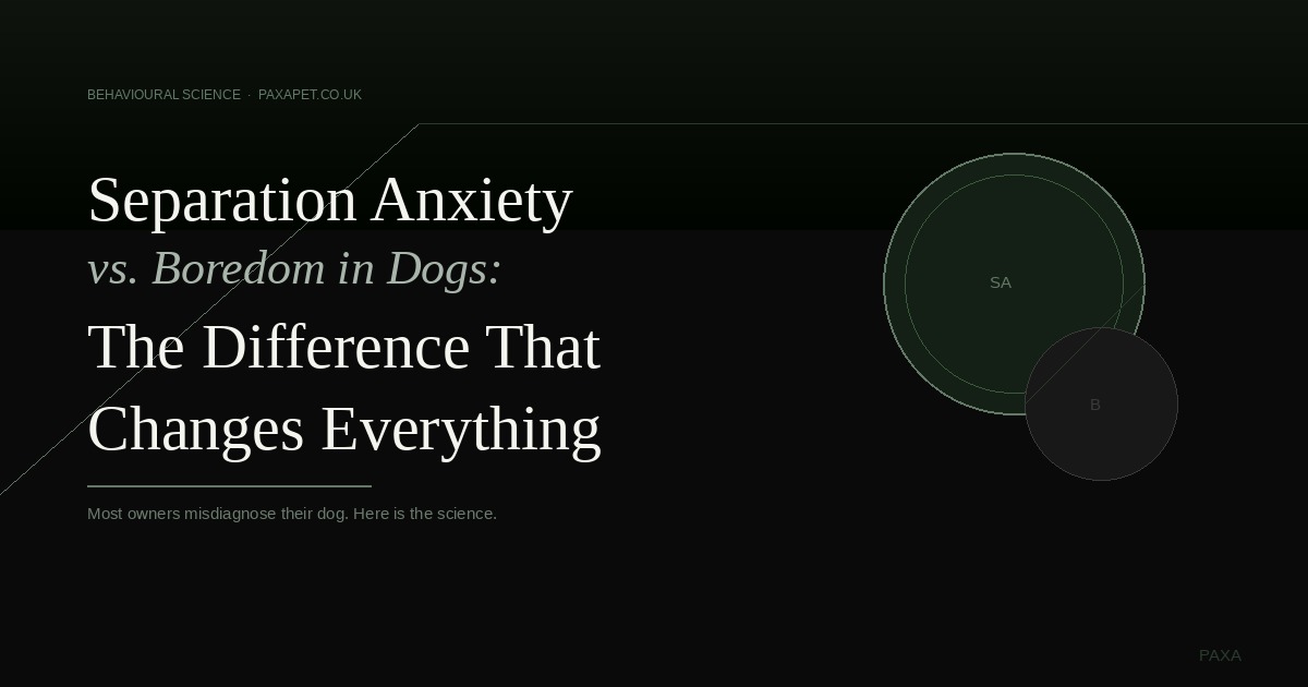 Separation anxiety vs boredom in dogs — the science-backed diagnostic difference